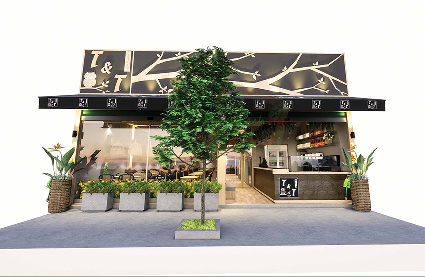 Thiết kế thi công quán trà sữa 180m2 T&T Milk Tea - Bình Dương