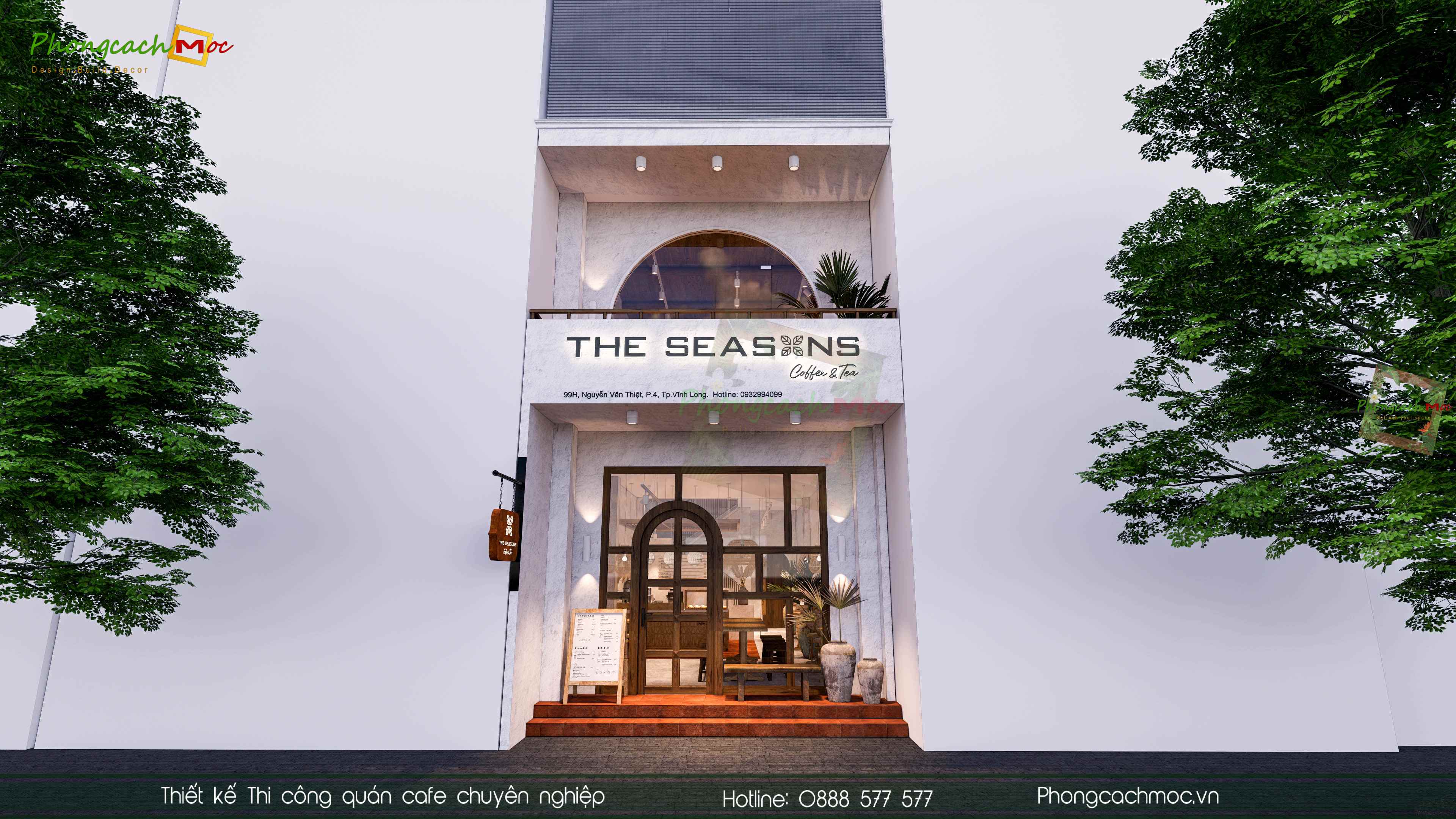 Thiết kế quán cafe phong cách địa trung hải The Season Coffee & Tea - Vĩnh Long