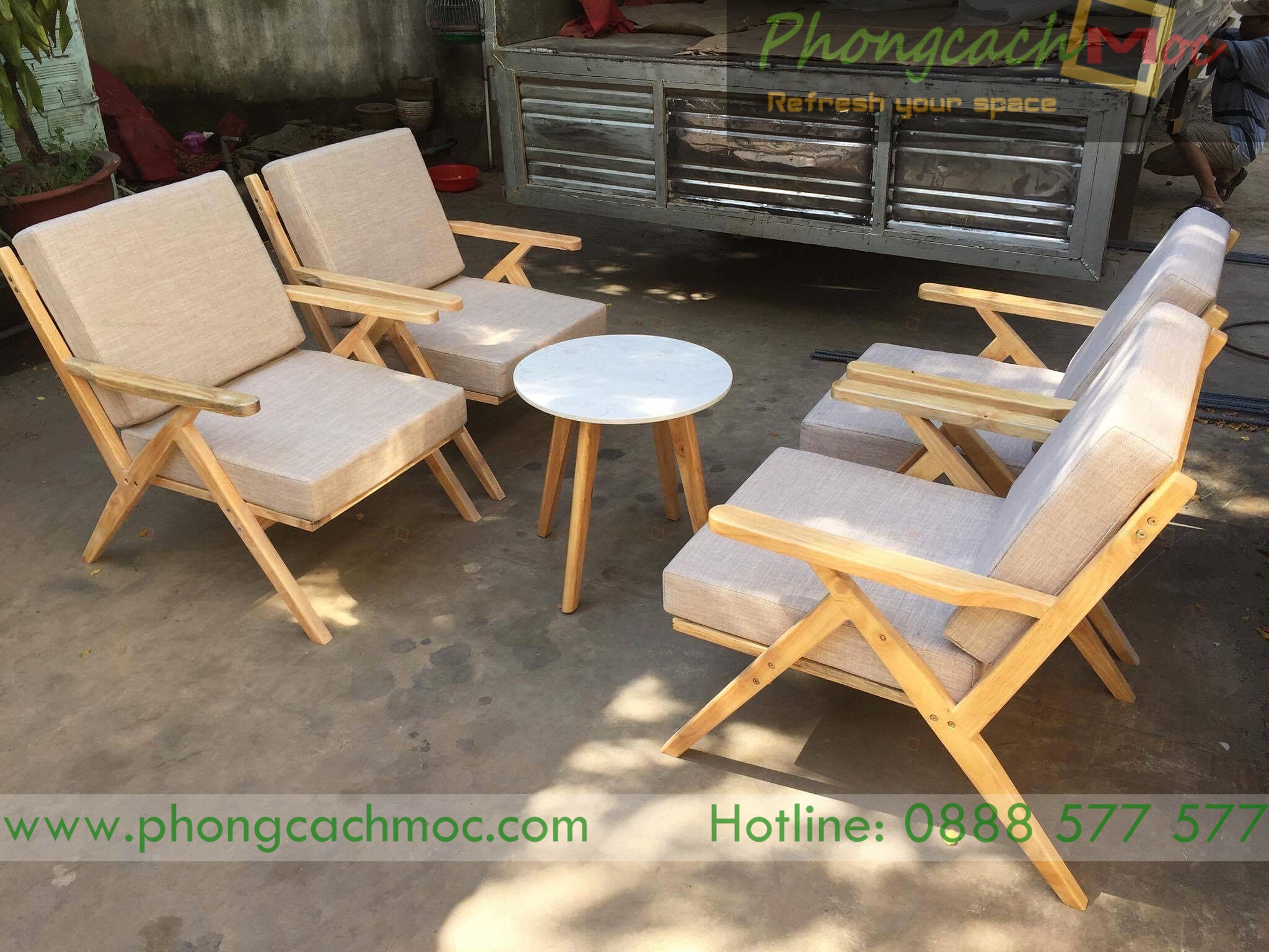 Bộ bàn ghế sofa cafe MF48