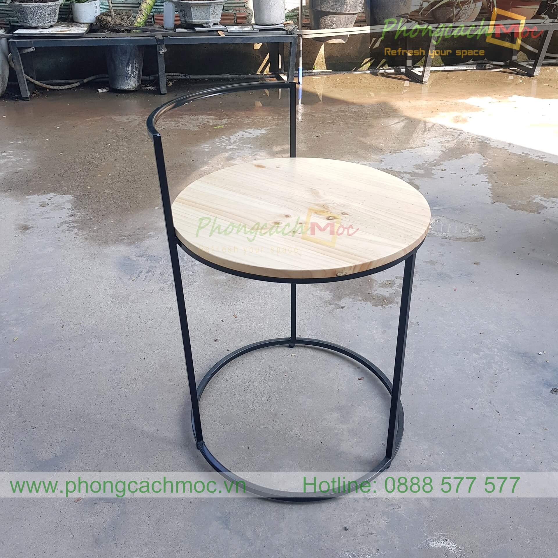 Bàn cafe gỗ khung sắt MN229