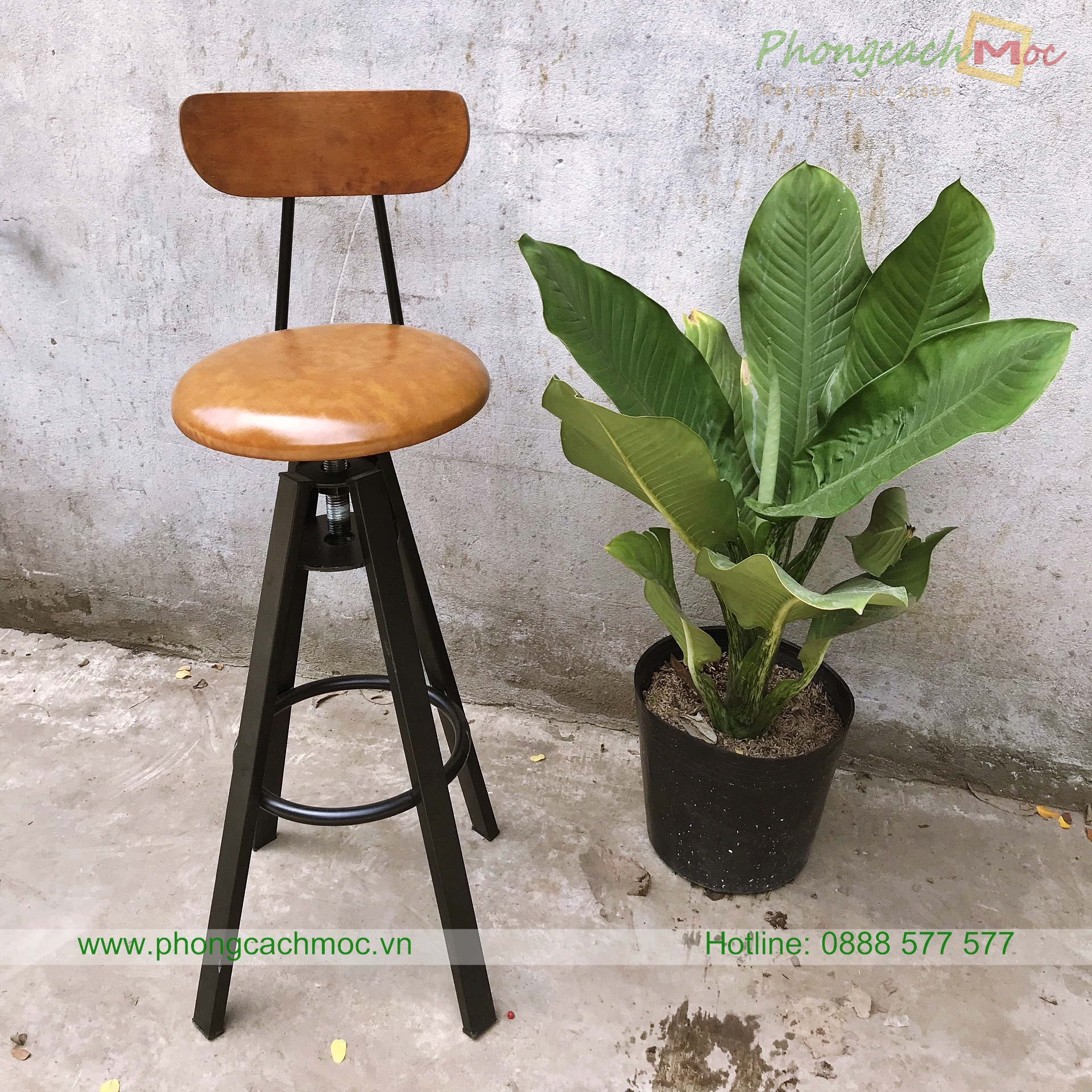 Ghế bar khung sắt MN67