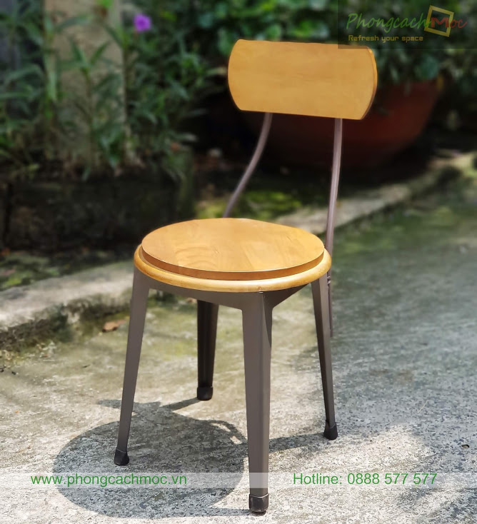 Ghế Gỗ Khung Sắt MN232 