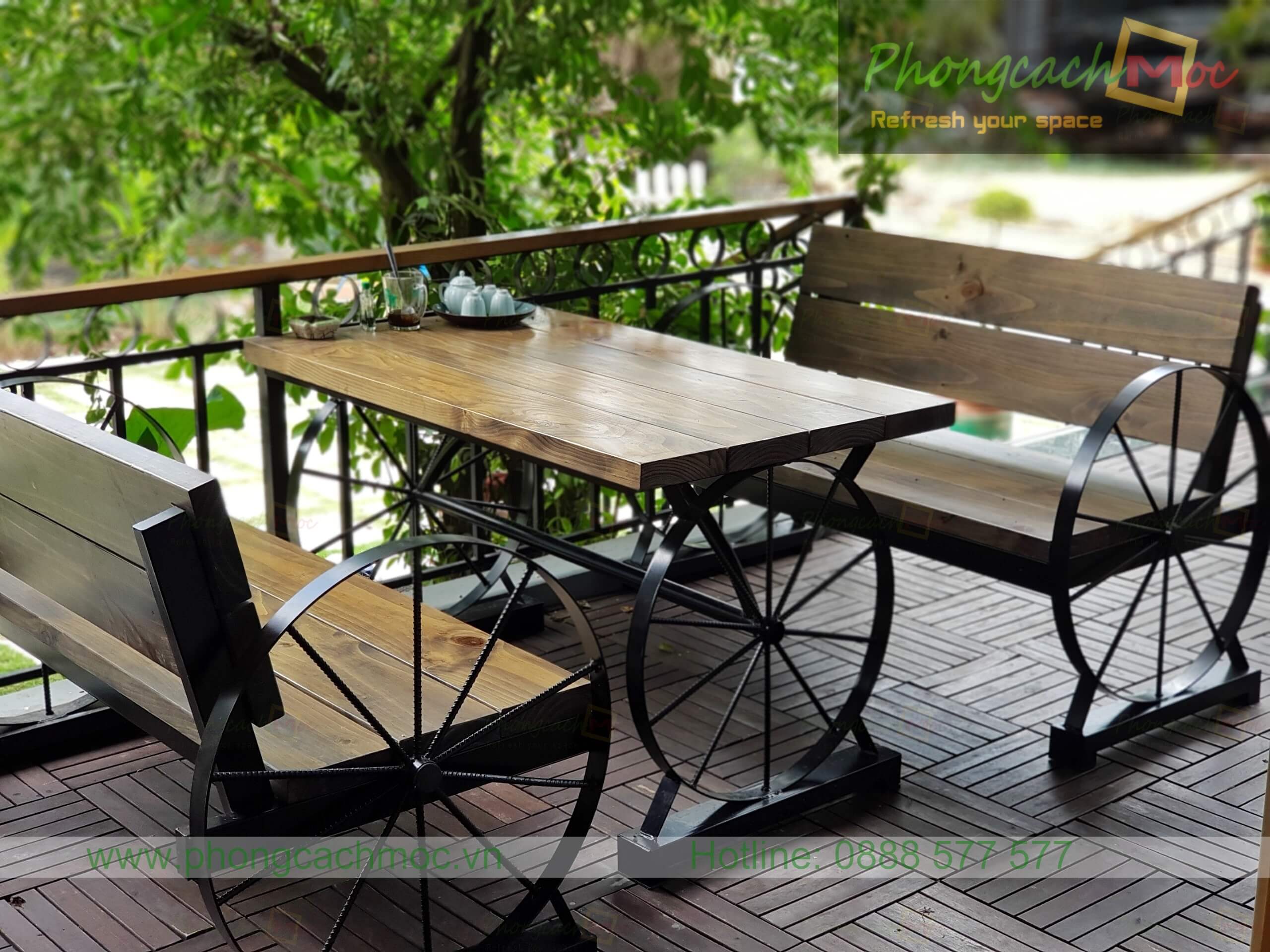 Bàn ghế Vintage MV364